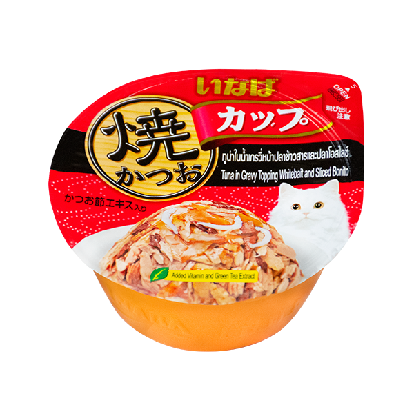INABA Gravy Tuna Cup Tuna Whitebait & Bonito 70g