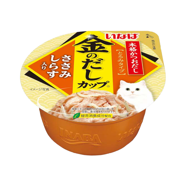INABA Gravy Chicken Cup Chicken Fillet Shirasu 70g