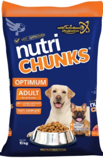Nutrichunk Optimum Adult Beef + Chicken Liver (10kg)