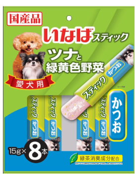INABA Churu Stick Dog Tuna with Vegetables 15g x 8 sticks