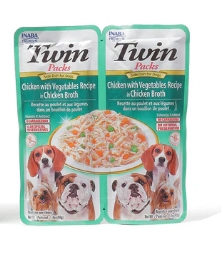 INABA Twin Packs Dog Chicken with Vegetables Recipe in Chicken Broth 40g x 2 packs