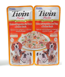 INABA Twin Packs Dog Chicken with Vegetables Recipe in Chicken Broth 40g x 2 packs