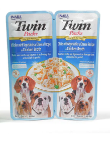 INABA Twin Packs Dog Chicken with Vegetables Recipe in Chicken Broth 40g x 2 packs
