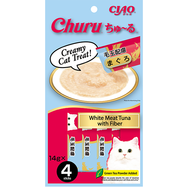 CIAO Churu White Meat Tuna with Fiber 14g x 4 sticks