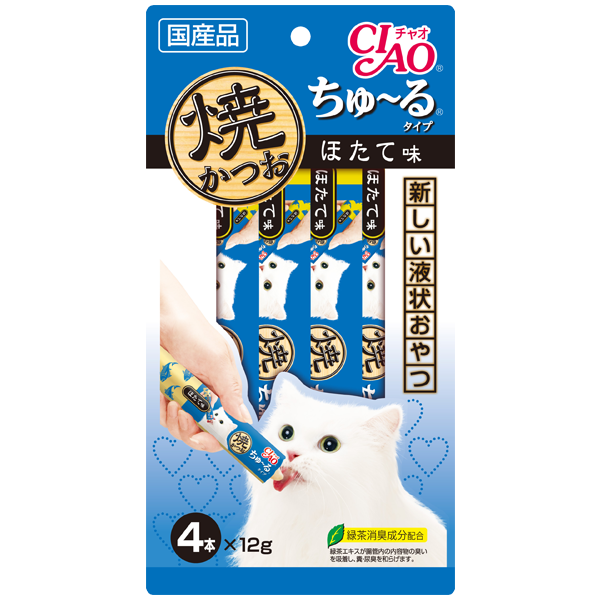 CIAO Churu Grilled Tuna Churu Scallop 12g x 4 sticks
