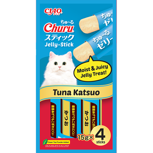 CIAO Churu Jelly Stick Tuna (Katsuo) 15g x 4 sticks