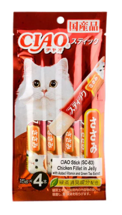 CIAO Churu Jelly Stick Chicken Fillet 15g x 4 sticks