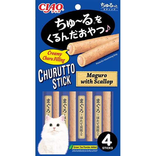 CIAO Churutto Maguro with Scallop 7g x 4 sticks