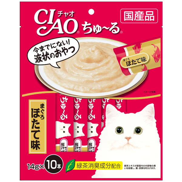 CIAO Churu White Meat Tuna Scallop 14g x 10 sticks