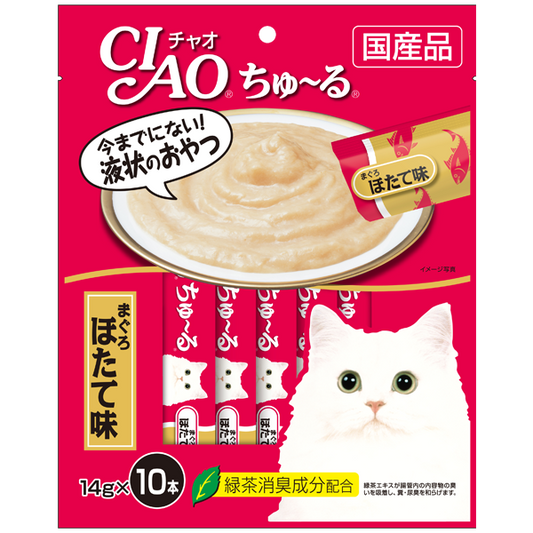 CIAO Churu White Meat Tuna Scallop 14g x 10 sticks