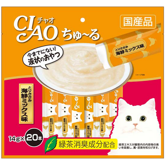 CIAO Churu Chicken Fillet Seafood Mix 14g x 20 sticks