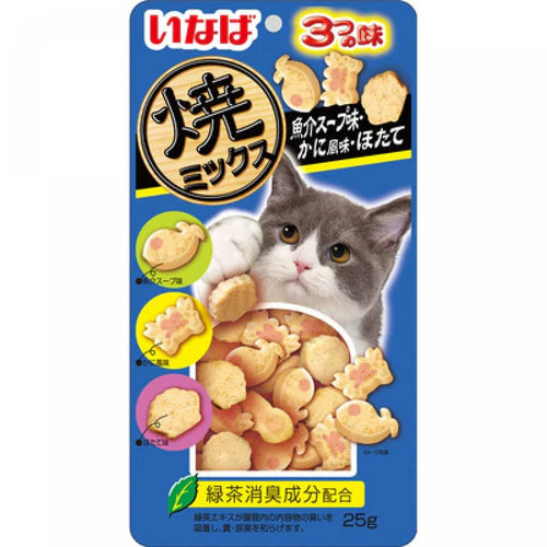 CIAO Soft Bits Treats Chicken Fillet with Dried Bonito Seafood & Crab Flavor 25g