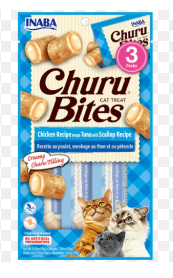 INABA Churu Bites Chicken Recipe Wraps Tuna with Scallops Recipe 10g x 3 sticks