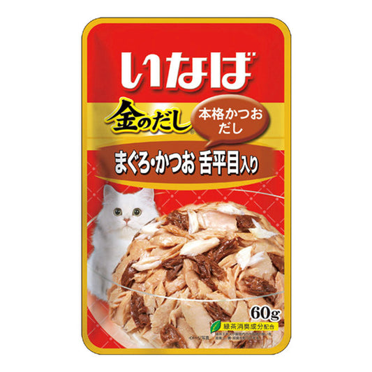INABA Pouch Jelly Tuna with Sole fish 60g