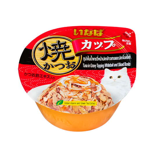 INABA Gravy Tuna Cup Tuna Whitebait & Bonito 70g