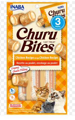 INABA Churu Bites Chicken Recipe Wraps Chicken Recipe 10g x 3 sticks