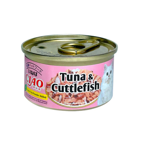 CIAO Premium Can Jelly White Meat Tuna with Cuttle Fish 75g