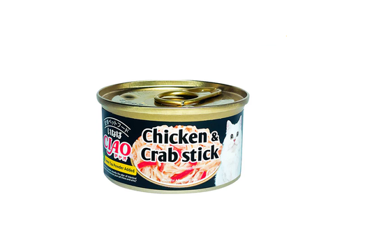 CIAO Premium Can Jelly Chicken Fillet & Crab Stick 75g