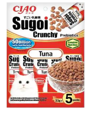 CIAO SUGOI CRUNCHY Tuna Flavor Plus Prebiotics 22g x 5 packs