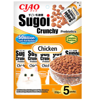 CIAO SUGOI CRUNCHY Chicken Flavor Plus Prebiotics 22g x 5 packs