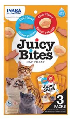 INABA Juicy Bites Fish & Clam 11.3g x 3 packs