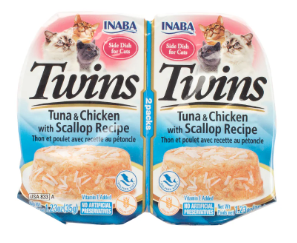 INABA Twin Cups Tuna & Chicken with Scallop Recipe 35g x 2 cups