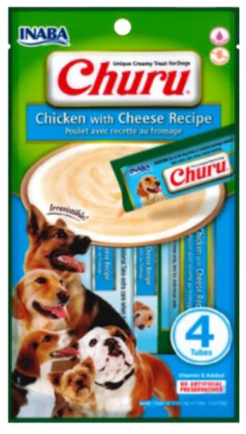 INABA Churu Dog Chicken with Cheese Recipe 14g x 4 sticks