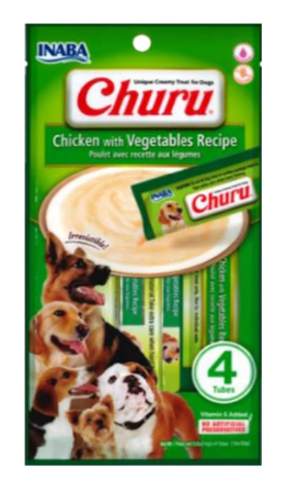INABA Churu Dog Chicken with Vegetables Recipe 14g x 4 sticks
