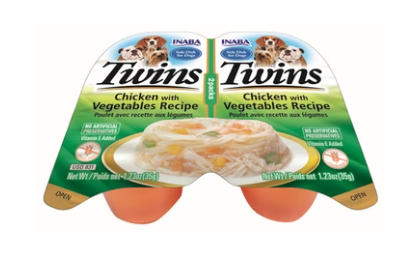 INABA Twin Cups Dog Chicken with Vegetables Recipe 35g x 2 cups