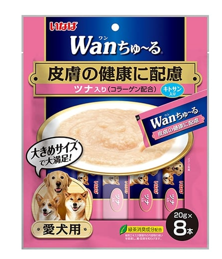 INABA Churu Dog Chicken with Tuna (Skin & Coat) 20g x 8 sticks
