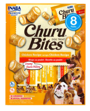 INABA Churu Bites Dog Chicken Recipe Wraps Chicken Recipe 12g x 8 sticks