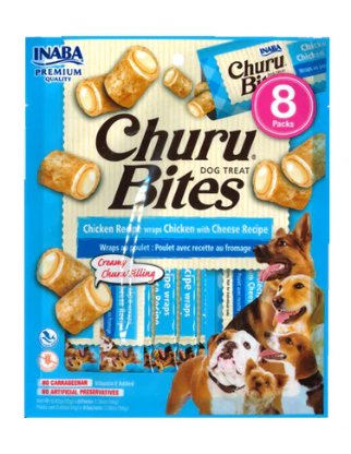 INABA Churu Bites Dog Chicken Recipe Wraps Chicken with Cheese Recipe 12g x 8 sticks