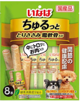 INABA Churutto Dog Chicken with Cartilage 10g x 8 sticks