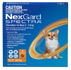 NEXGARD SPECTRA FOR DOG ORANGE 2-3.5Kg. (3 chew/box)