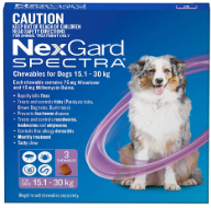 NEXGARD SPECTRA FOR DOG VIOLET 15-30Kg. (3 chew/box)