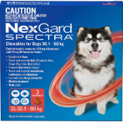 NEXGARD SPECTRA FOR DOG RED 30-60Kg. (3 chew/box)