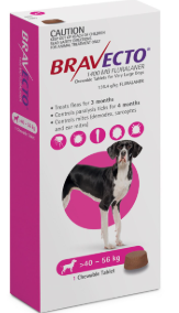 BRAVECTO CHEWABLE 40-56 kg. PINK (3 chew/box)