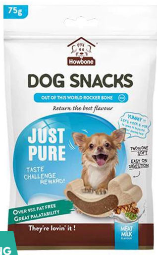 HOWBONE JUST PURE - MEAT & MILK (BONE) (75g)