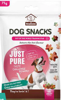 HOWBONE JUST PURE - MIX MEATY (STAR BITES) (75g)