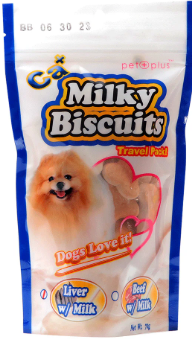 PET PLUS CALCIUM MILKY BISCUIT LIVER AND MILK (6packs/bundle x) (70g/pack)