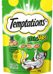 TEMPTATIONS Mix Up - Chicken, Catnip and Cheddar Flavor (75g)