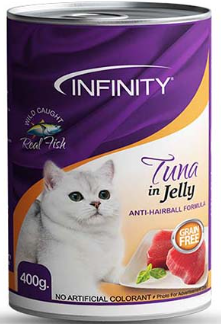 INFINITY CAT Wet food Tuna in Jelly (ANTI HAIRBALL FORMULA) (400g)