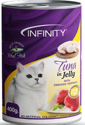 INFINITY CAT Wet food Tuna in Jelly (CHICKEN TOPPING) (400g)