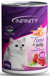 INFINITY CAT Wet food Tuna in Jelly (SHRIMP TOPPING) (400g)