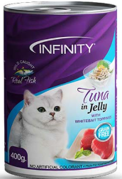 INFINITY CAT Wet food Tuna in Jelly (WHITEBAIT TOPPING) (400g)
