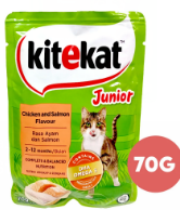 Kitekat Pouch KITTEN CHICKEN & SALMON (2x14's) (70g/pouch)