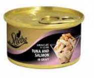 SHEBA Can Tuna & Salmon in Gravy (85g)