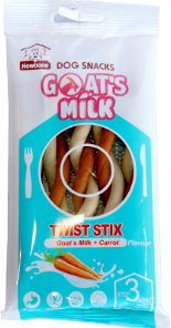 HOWBONE GOAT'S MILK + CARROT TWIST STICKS (80g)