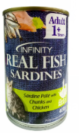 INFINITY CAT Wet food Sardine Pate with CHUNKS AND CHICKEN (400g)