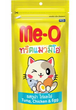 Me-O Treat Dry Car Food TUNA/CHICKEN & EGG (1x 2x12's) (50g/pack)